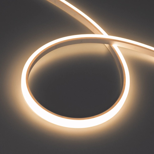 Лента герметичная WAVE-TOP-PU-A144-10x10mm 24V Warm3500 (5 W/m, IP68, 3m, wire x1) (Arlight, Вывод боковой, 3 года)