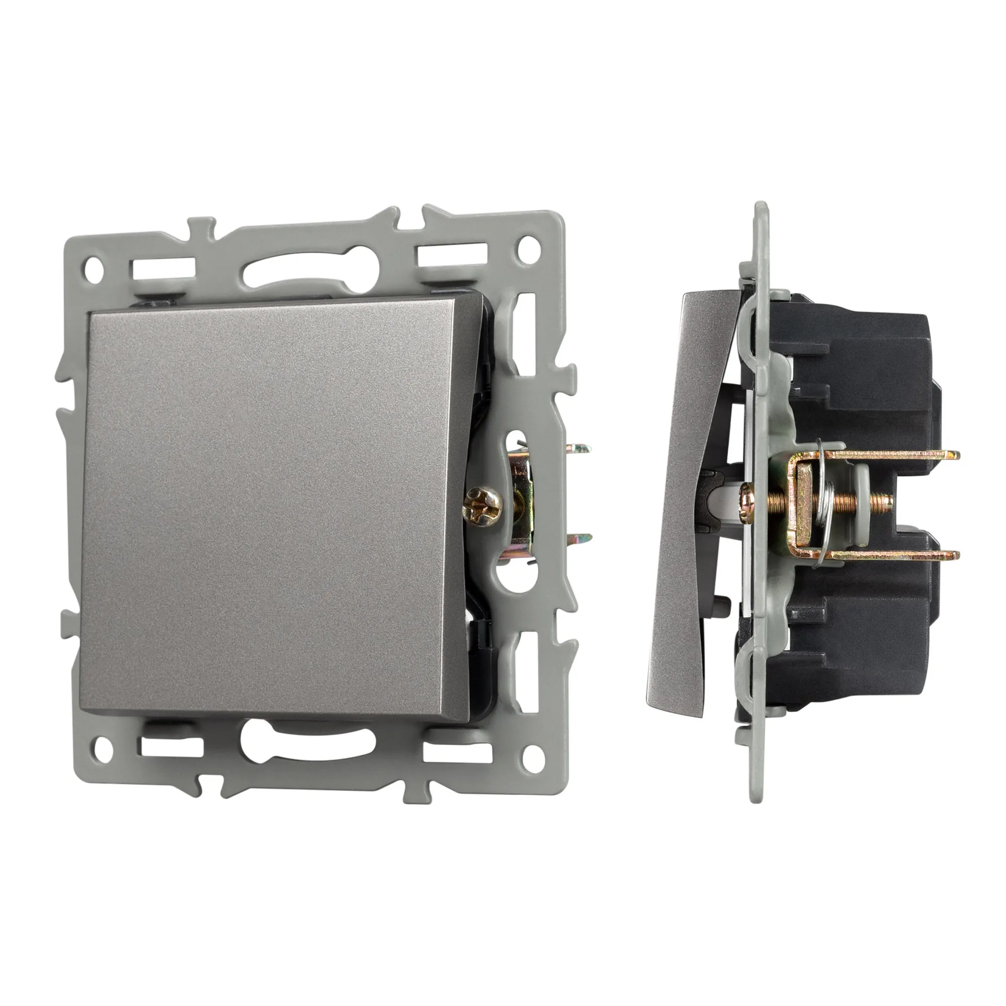 Механизм выключателя одноклавишный непроходной SWT-MK01-PL-GR (250V, 16A) (Arlight, -) - изображение товара